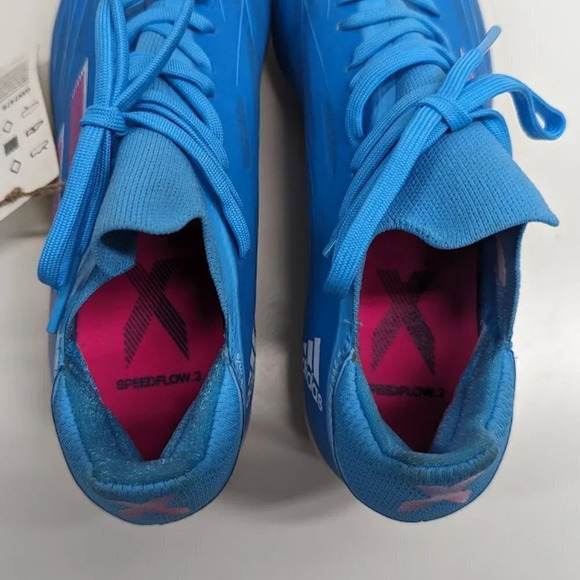 NWT adidas X Speedflow.2 FG Cleats GW7476 BLUE/PINK/WHITE Size 5 main image 7